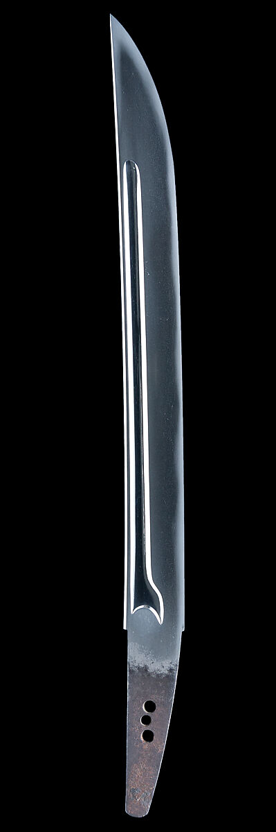 Blade and Mounting for a Short Sword (Wakizashi), Blade unsigned, attributed to Sadakuni (Japanese, Echizen province, documented 1609), Steel, wood, lacquer, ray skin (samé), malachite, leather, gold, copper-gold alloy (shakudō), copper-silver alloy (shibuichi),, Japanese