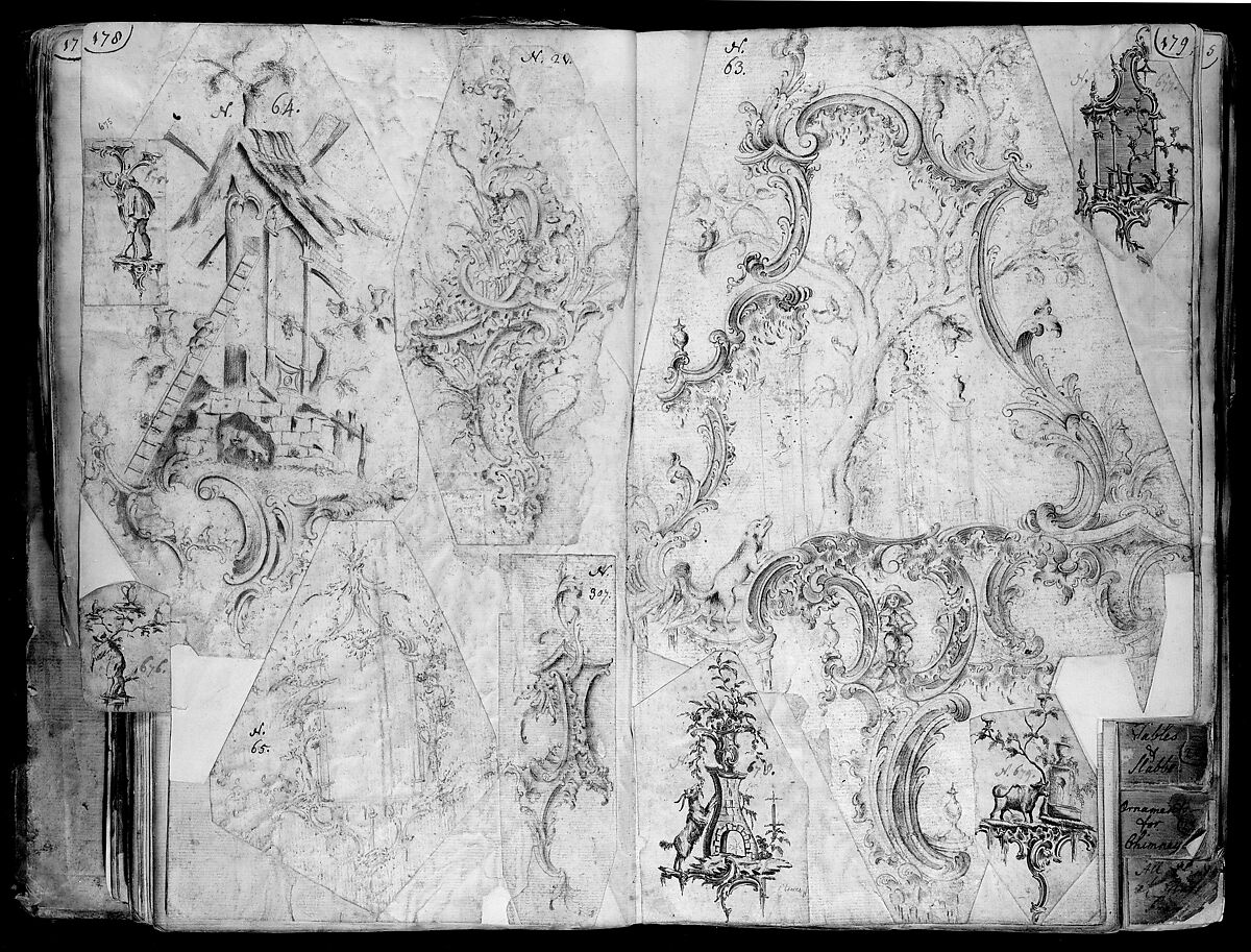 Scrapbook of Drawings and Prints, Gideon Saint (British, London 1729–1799 Kent), Pen and ink, engraving and etching