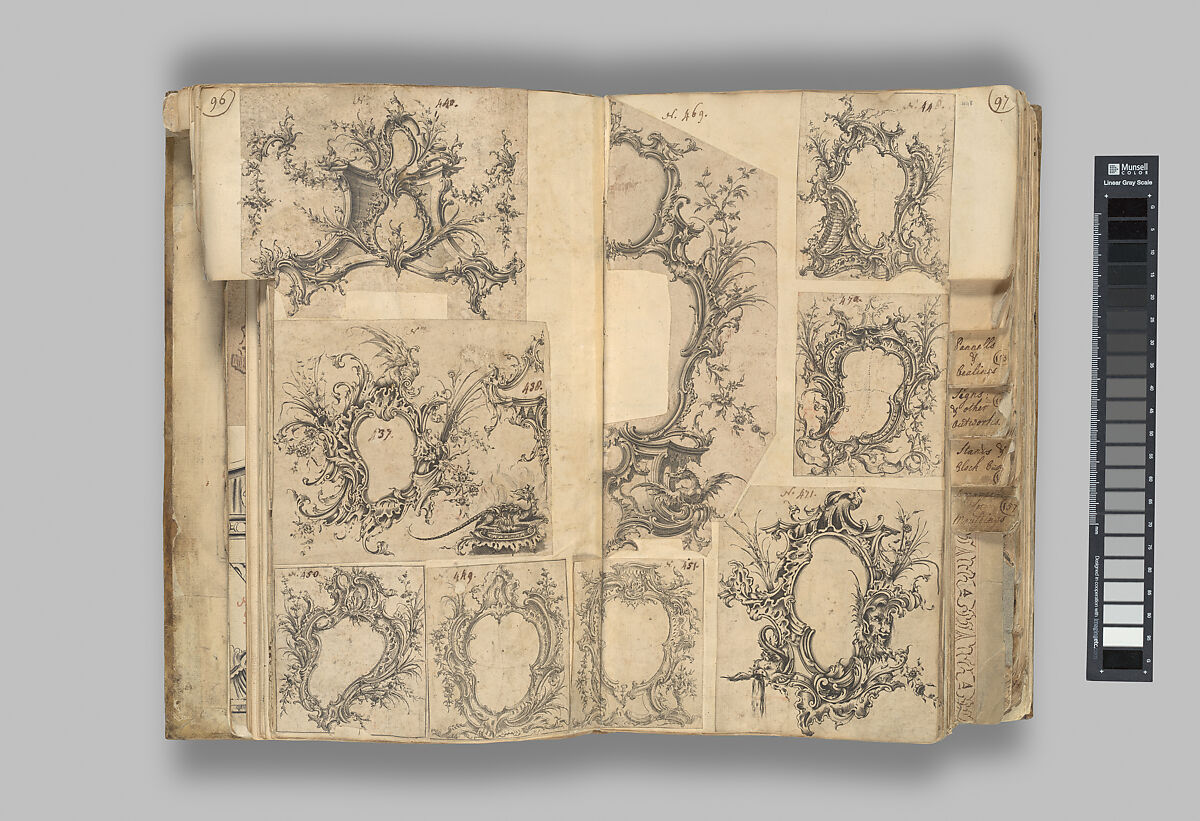 Scrapbook of Drawings and Prints, Gideon Saint (British, London 1729–1799 Kent), Pen and ink, engraving and etching