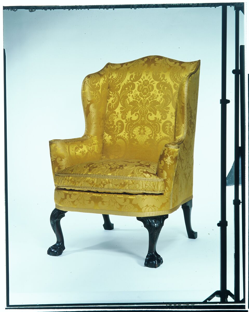 Easy Chair, Mahogany, yellow poplar, red bay or avocado, bald cypress, American 