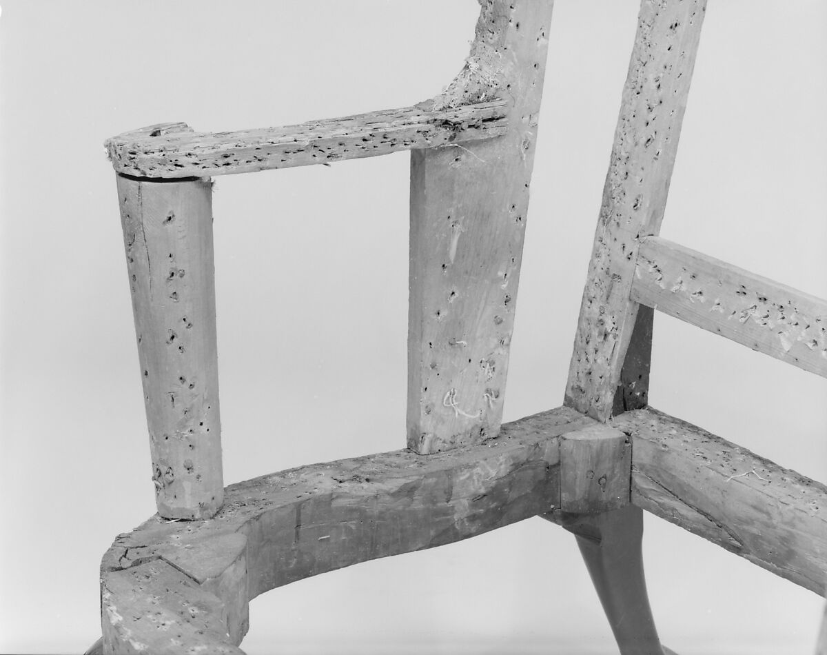 Easy Chair, Mahogany, yellow poplar, red bay or avocado, bald cypress, American