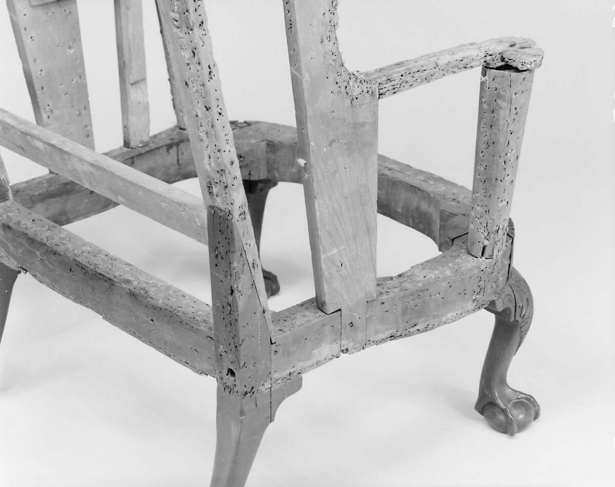 Easy Chair, Mahogany, yellow poplar, red bay or avocado, bald cypress, American