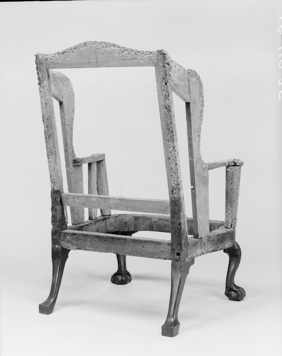 Easy Chair, Mahogany, yellow poplar, red bay or avocado, bald cypress, American