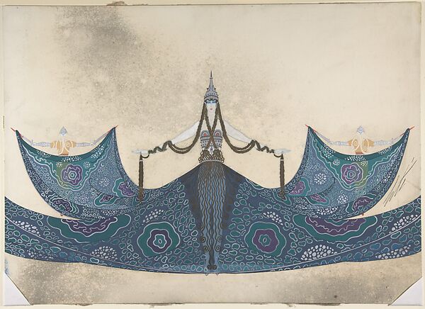 "La Mer Baltique": Costume Design for "Les Mers," George White's Scandals, New York, 1923, Erté (Romain de Tirtoff) (French (born Russia), St. Petersburg 1892–1990 Paris), Gouache. 