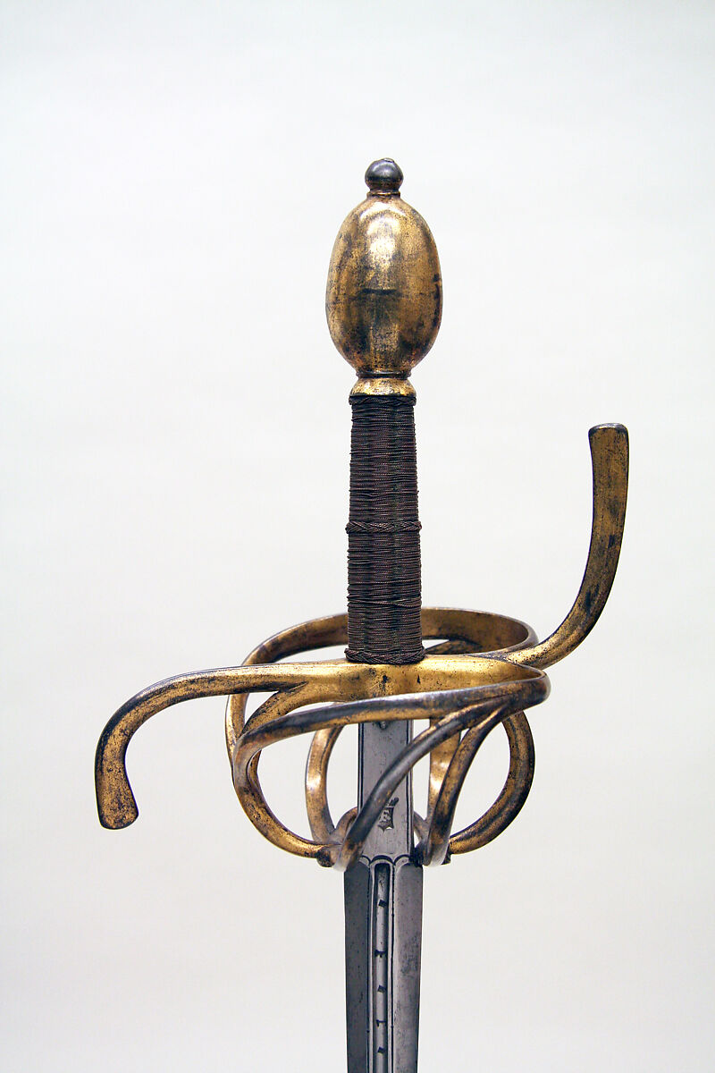 Rapier, Steel, gold, copper, German