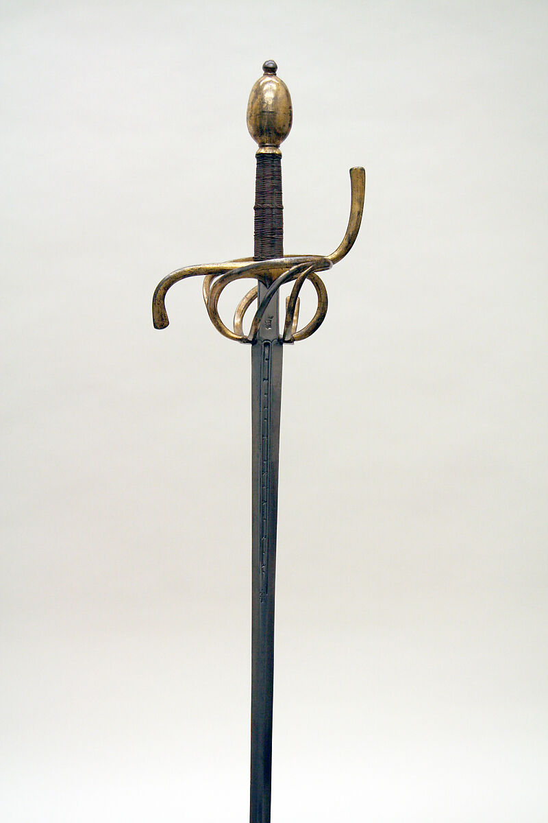 Rapier, Steel, gold, copper, German
