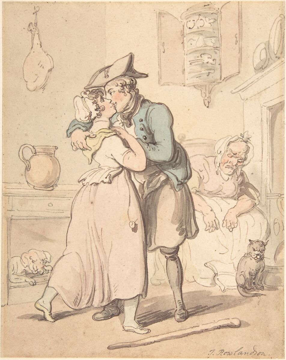 The Sailor's Return from Active Service, Thomas Rowlandson (British, London 1757–1827 London), Watercolor 