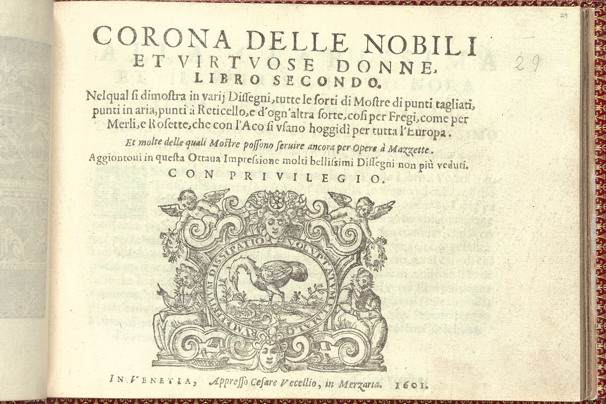 Corona delle Nobili et Virtuose Donne: Libro I-IV, Cesare Vecellio (Italian, Pieve di Cadore 1521–1601 Venice), Woodcut