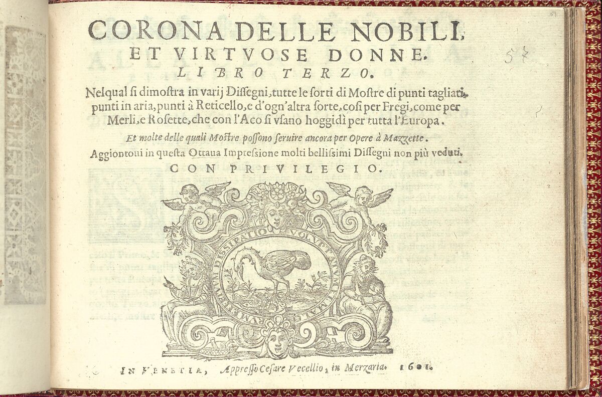 Corona delle Nobili et Virtuose Donne: Libro I-IV, Cesare Vecellio (Italian, Pieve di Cadore 1521–1601 Venice), Woodcut