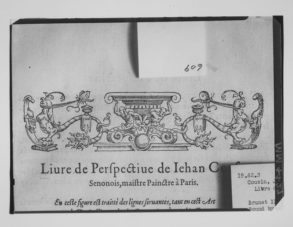 Livre de Perspective de Jehan Cousin, Jean Cousin the Elder (French, Souci (?) ca. 1490–ca. 1560 Paris (?)), Printed book