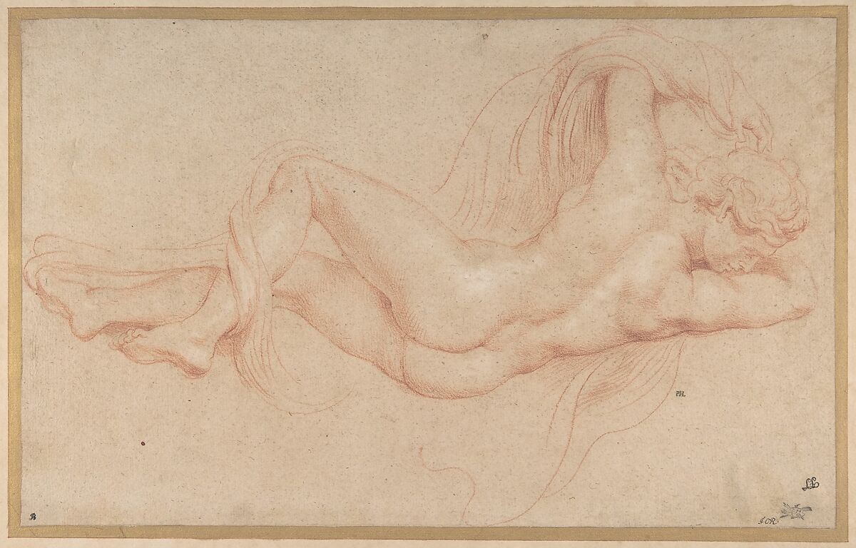 Hermaphrodite, Attributed to Peter Paul Rubens (Flemish, Siegen 1577–1640 Antwerp), Red chalk heightened with white 