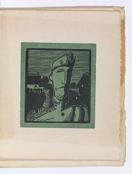 Types de l'armée américaine en France; suite de dix images traillées sur bois, Text and woodcuts by Jean-Emile Laboureur (French, Nantes 1877–1943 Penestin)