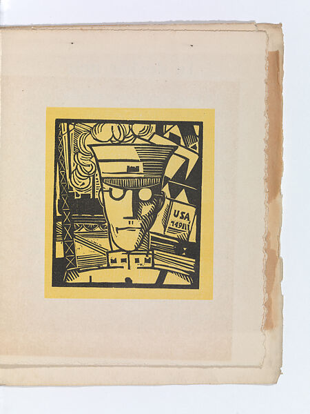 Types de l'armée américaine en France; suite de dix images traillées sur bois, Text and woodcuts by Jean-Emile Laboureur (French, Nantes 1877–1943 Penestin)