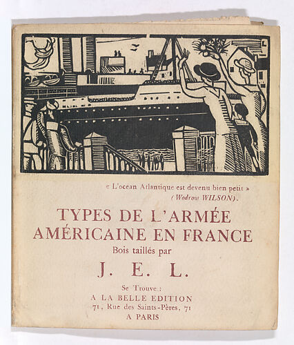 Types de l'armée américaine en France; suite de dix images traillées sur bois