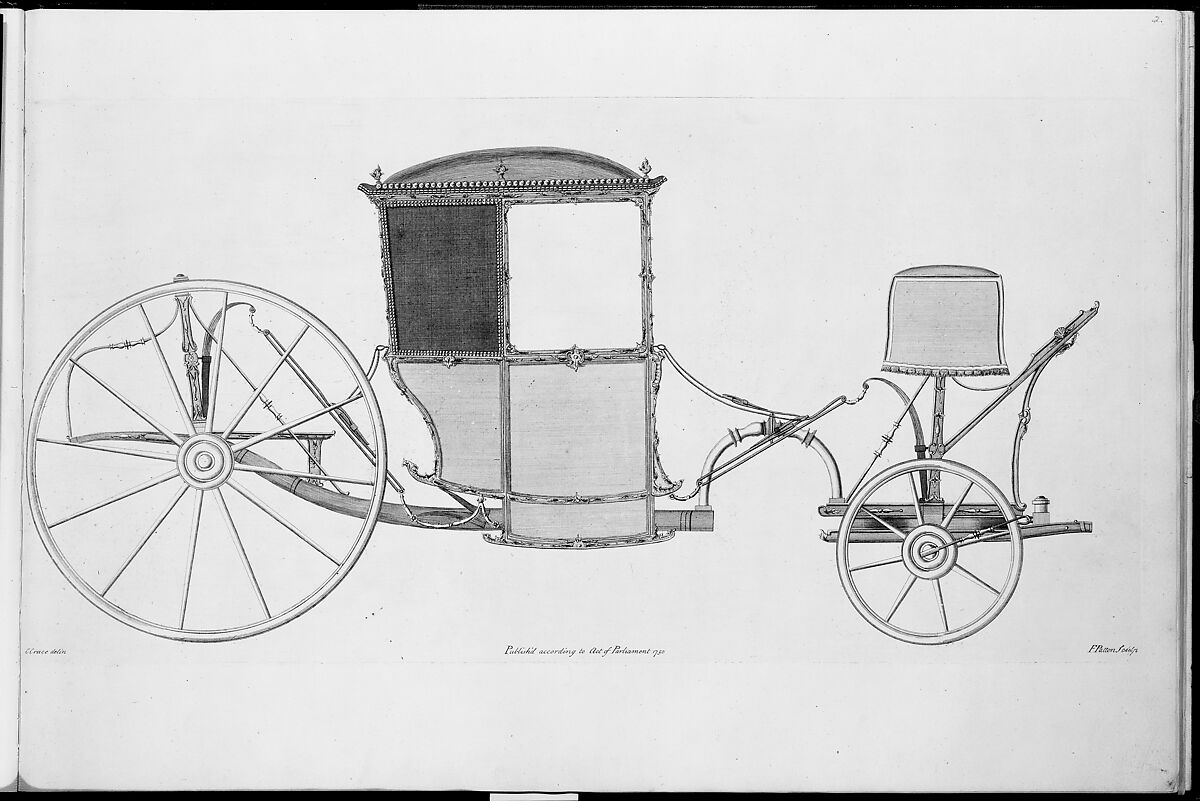 Carriages, Charles Crace (British, 1727–1784), Illustrations: etching and engraving