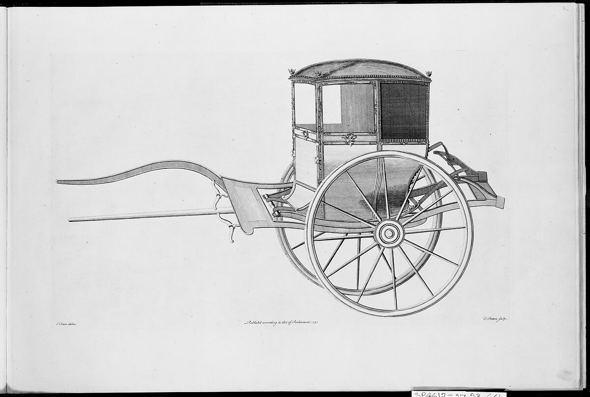 Carriages, Charles Crace (British, 1727–1784), Illustrations: etching and engraving