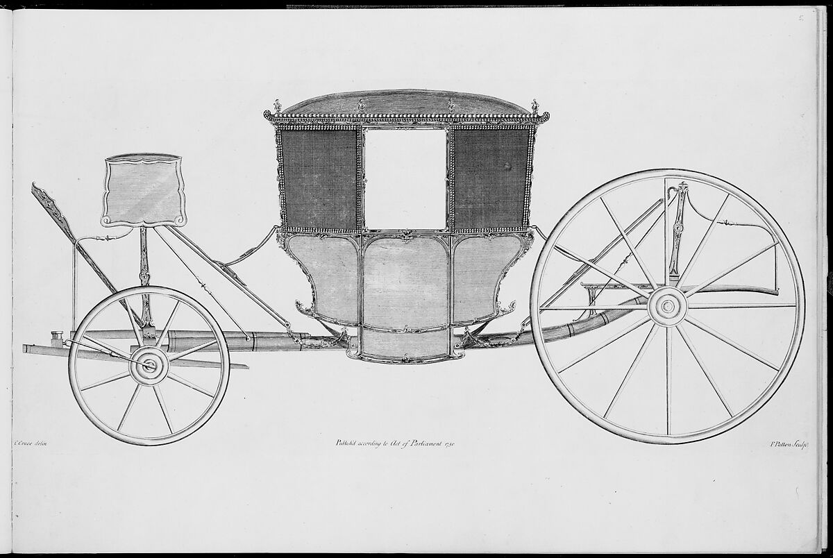Carriages, Charles Crace (British, 1727–1784), Illustrations: etching and engraving