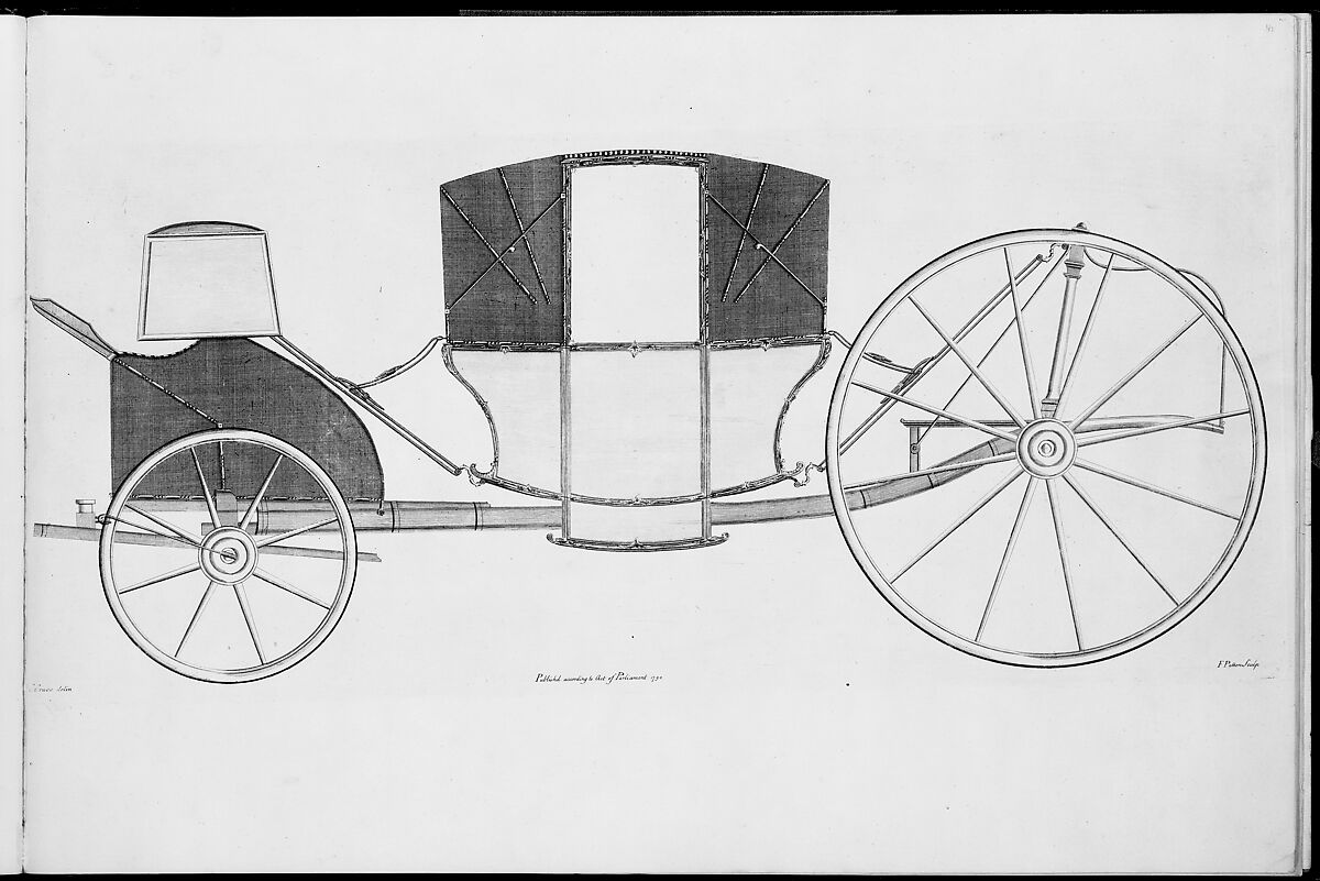 Carriages, Charles Crace (British, 1727–1784), Illustrations: etching and engraving