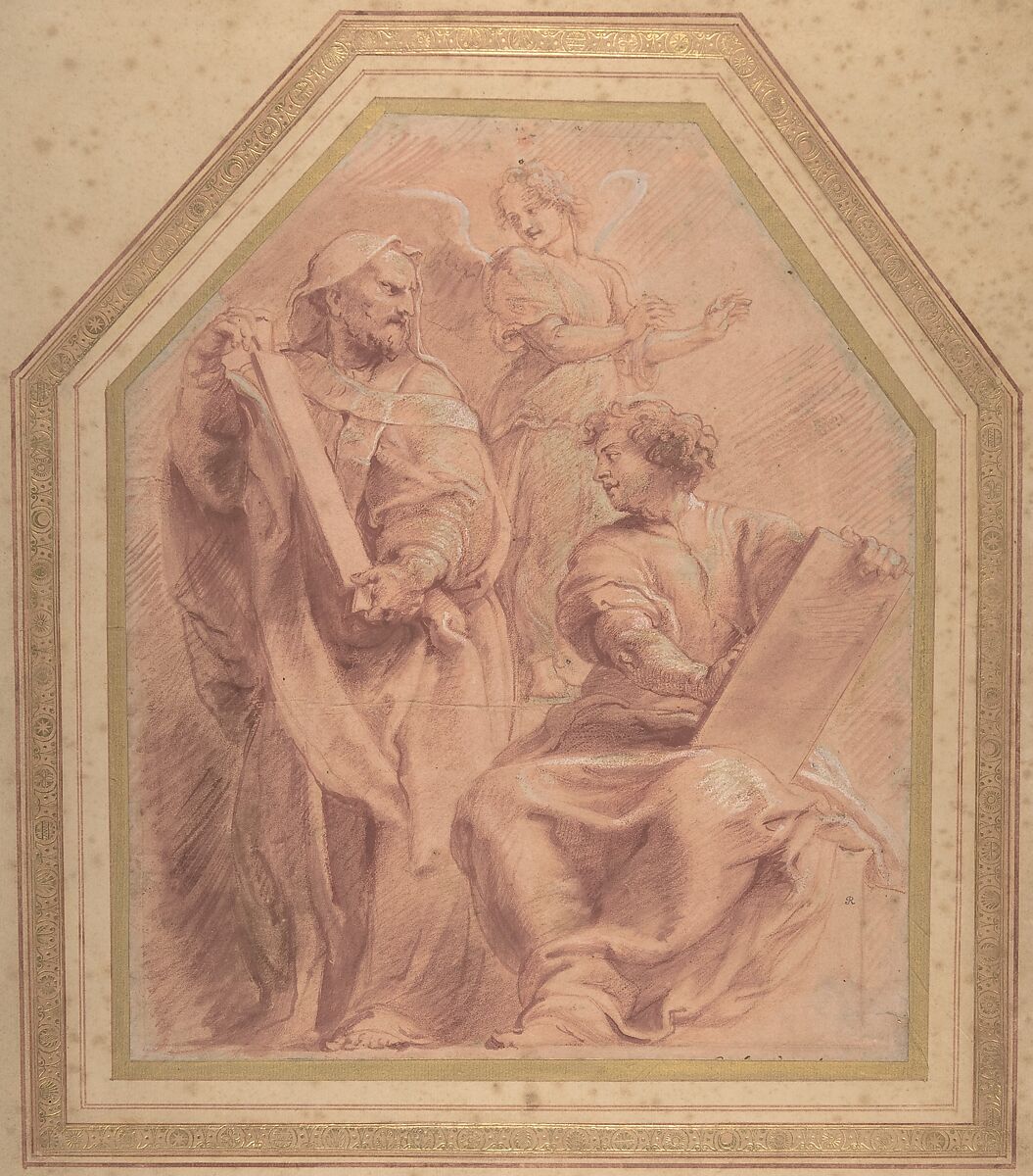 The Prophets David and Daniel, Peter Paul Rubens (Flemish, Siegen 1577–1640 Antwerp), Red chalk, brush and red and pink wash, bodycolor, heightened with white