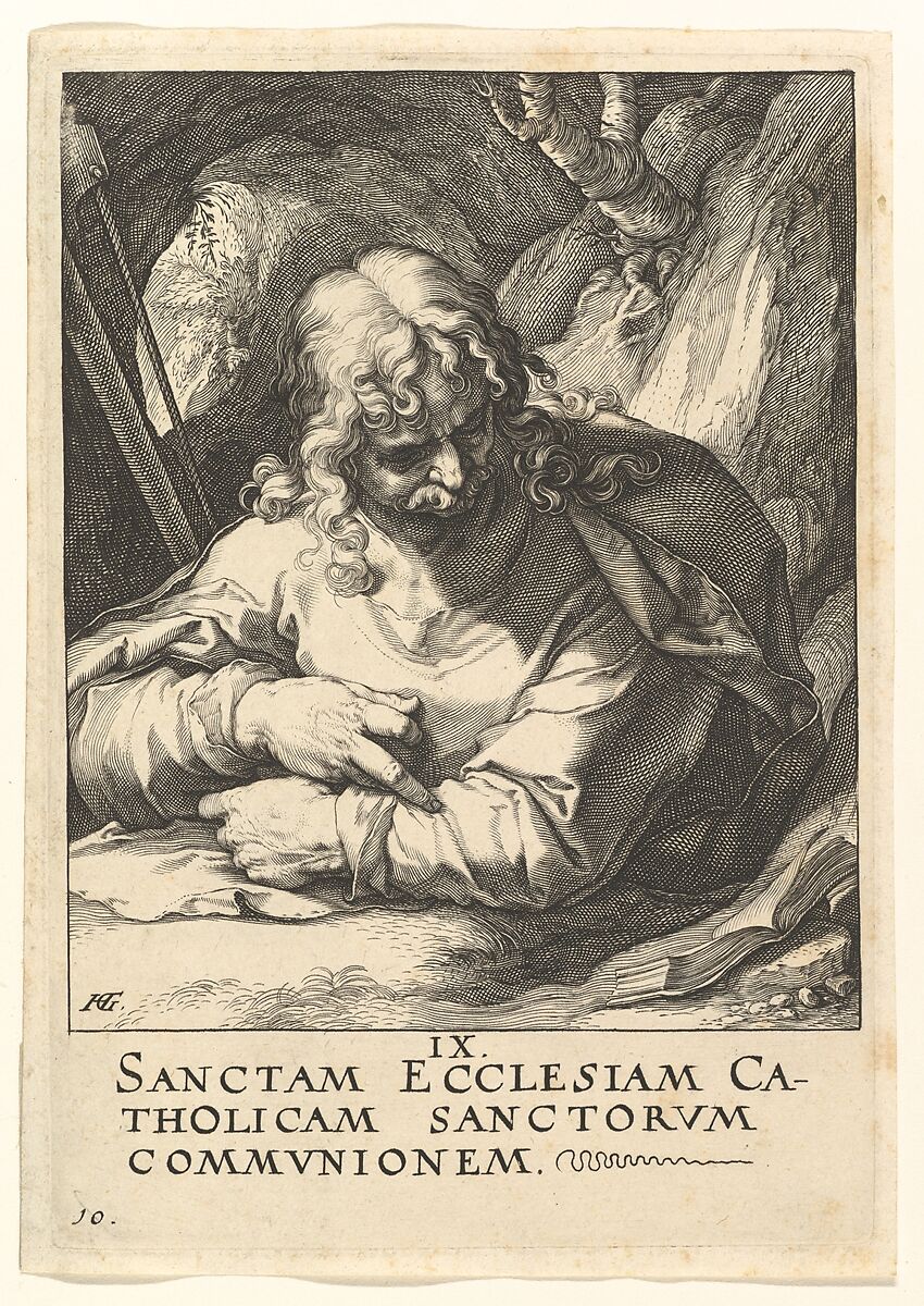 St. James the Less, from Christ, the Apostles and St. Paul with the Creed, Hendrick Goltzius (Netherlandish, Mühlbracht 1558–1617 Haarlem), Engraving 
