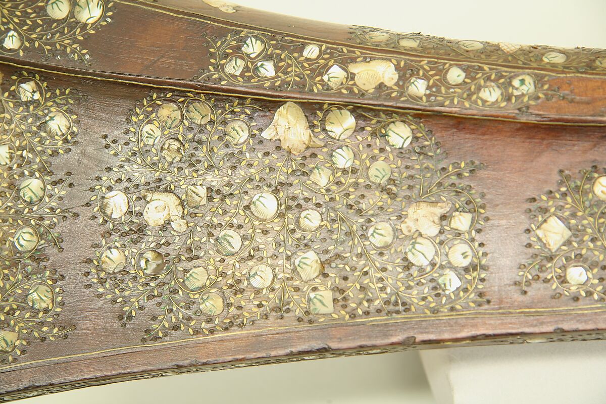 Matchlock Gun, Steel, wood (walnut, red beech), latten, bone, mother-of-pearl, brass, German