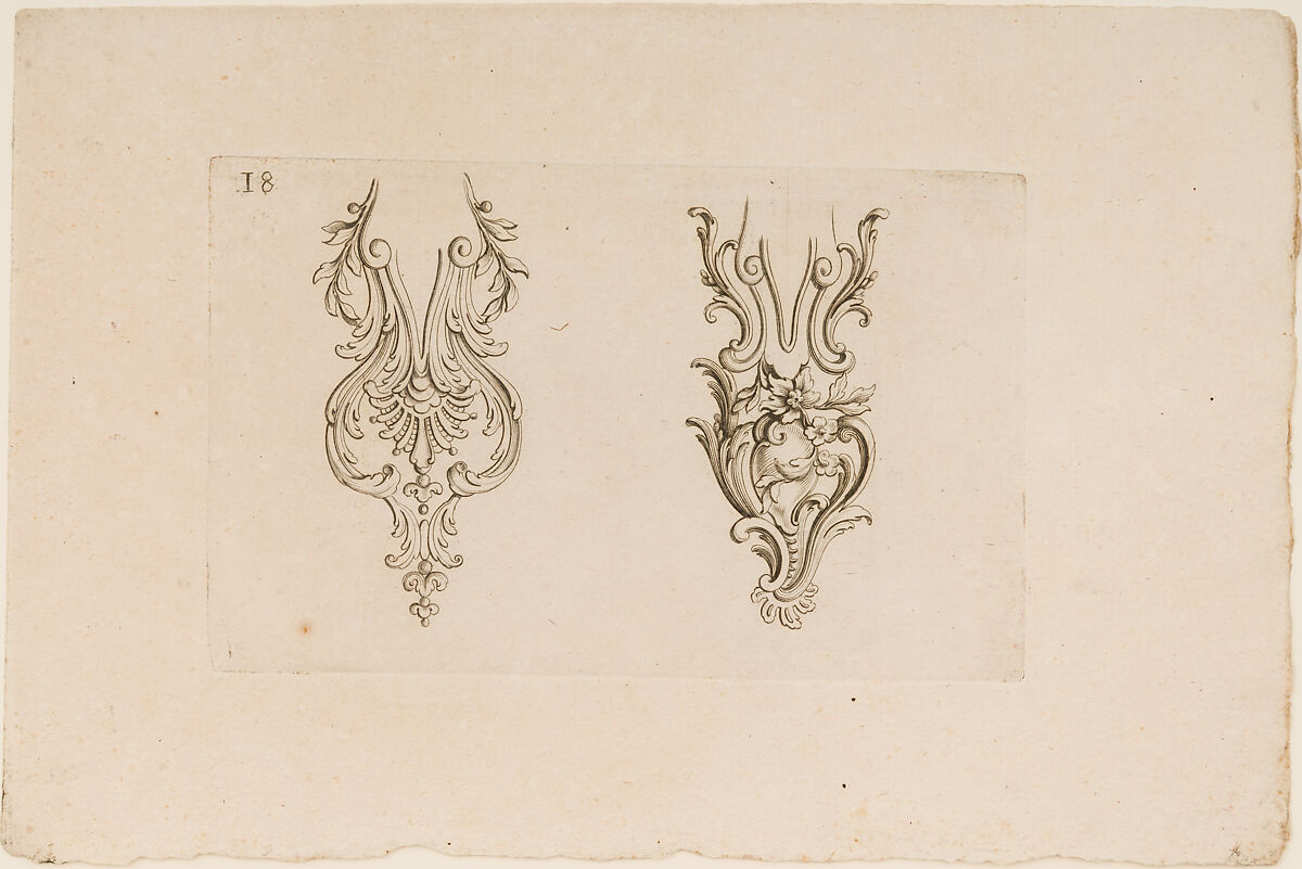 Nouveaux Ornemens D'Arquebuseries, Gilles Demarteau (French, Liège 1722–1776 Paris), Ink on paper, French, Paris