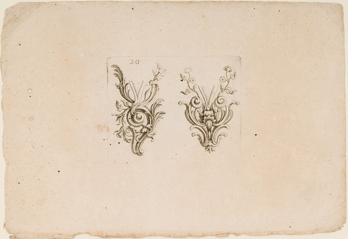 Nouveaux Ornemens D'Arquebuseries, Gilles Demarteau (French, Liège 1722–1776 Paris), Ink on paper, French, Paris