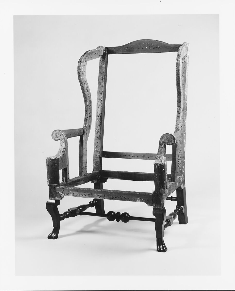 Easy chair, Black walnut, beech, soft maple, maple, American