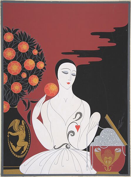 Erte Romain De Tirtoff Mariage D Amour Mariage De Raison Cover Design For Harper S Bazar The Metropolitan Museum Of Art