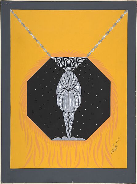 "Premier Jour d'Hiver": Cover Design for "Harper's Bazar", Erté (Romain de Tirtoff) (French (born Russia), St. Petersburg 1892–1990 Paris), Gouache on cardboard. 