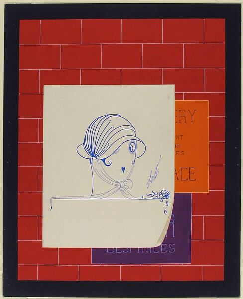 Cover Design for "Harper's Bazar", Erté (Romain de Tirtoff) (French (born Russia), St. Petersburg 1892–1990 Paris), Gouache and metallic paint