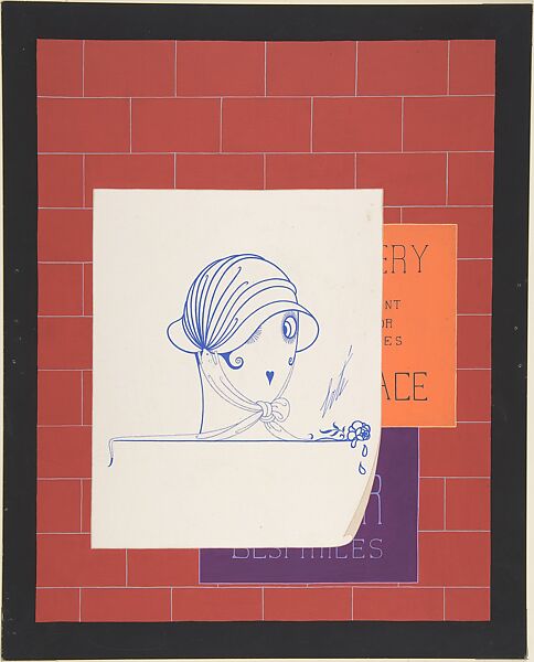 Cover Design for "Harper's Bazar", Erté (Romain de Tirtoff) (French (born Russia), St. Petersburg 1892–1990 Paris), Gouache on cardboard. 