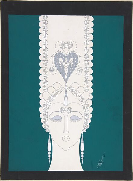 "L'Hiver": Cover Design for "Harper's Bazar", Erté (Romain de Tirtoff) (French (born Russia), St. Petersburg 1892–1990 Paris), Gouache on cardboard. 