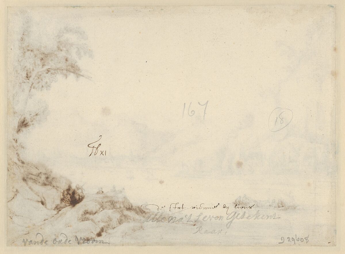 View of Vienne on the Rhone, Hendrick (Cornelisz) Vroom (Dutch, Haarlem ca. 1563–1640 Haarlem), Pen and brown ink; framing lines in pen and brown ink