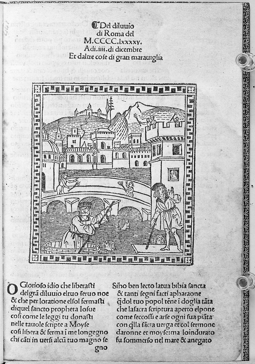 Del Diluvio di Roma, Written by Giuliano Dati, Woodcut 