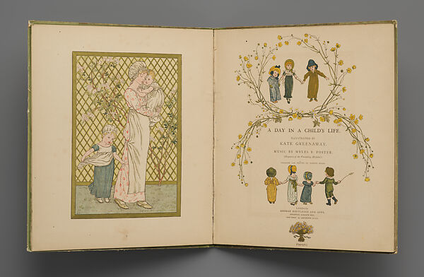 A Day in a Child's Life, Kate Greenaway (British, London 1846–1901 London), Illustrations: color wood engraving 