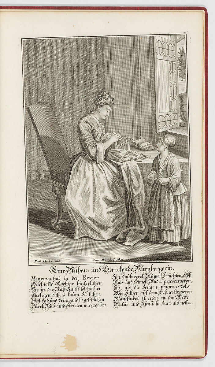 Jungfrauen Arbeit, Kunst, und Fleiss, Designed by Paul Decker the Younger (German, Nuremberg 1685–1742 Nuremberg), plates: engraving