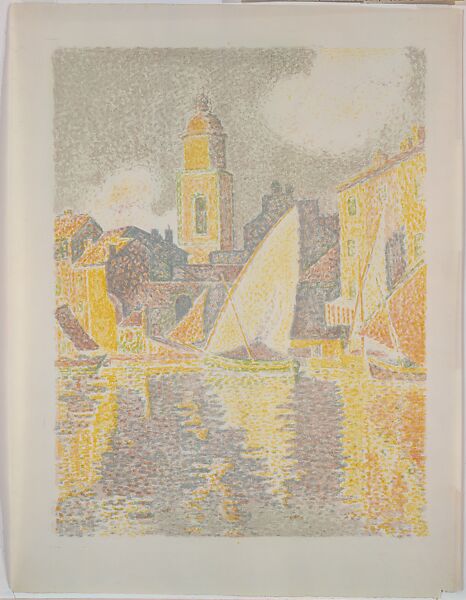 The Port, Saint-Tropez, Paul Signac (French, Paris 1863–1935 Paris), Color lithograph 