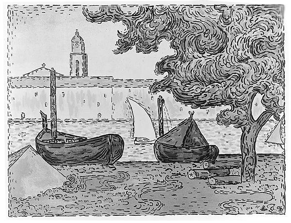 Saint-Tropez (The Port of St. Tropez), from "L'Estampe Originale", Paul Signac (French, Paris 1863–1935 Paris), Lithograph in six colors