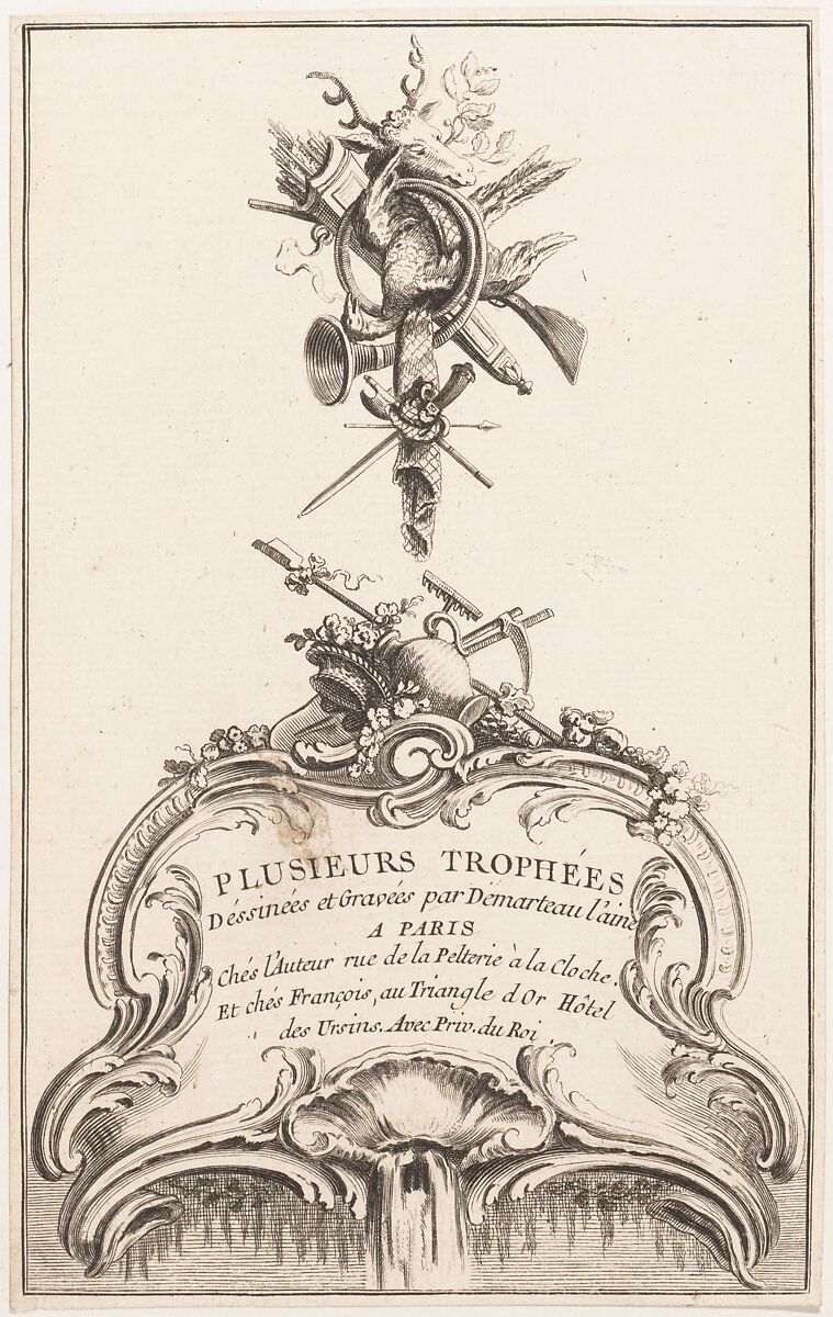 Plusieurs Trophées, Published by François (French), Engraving 