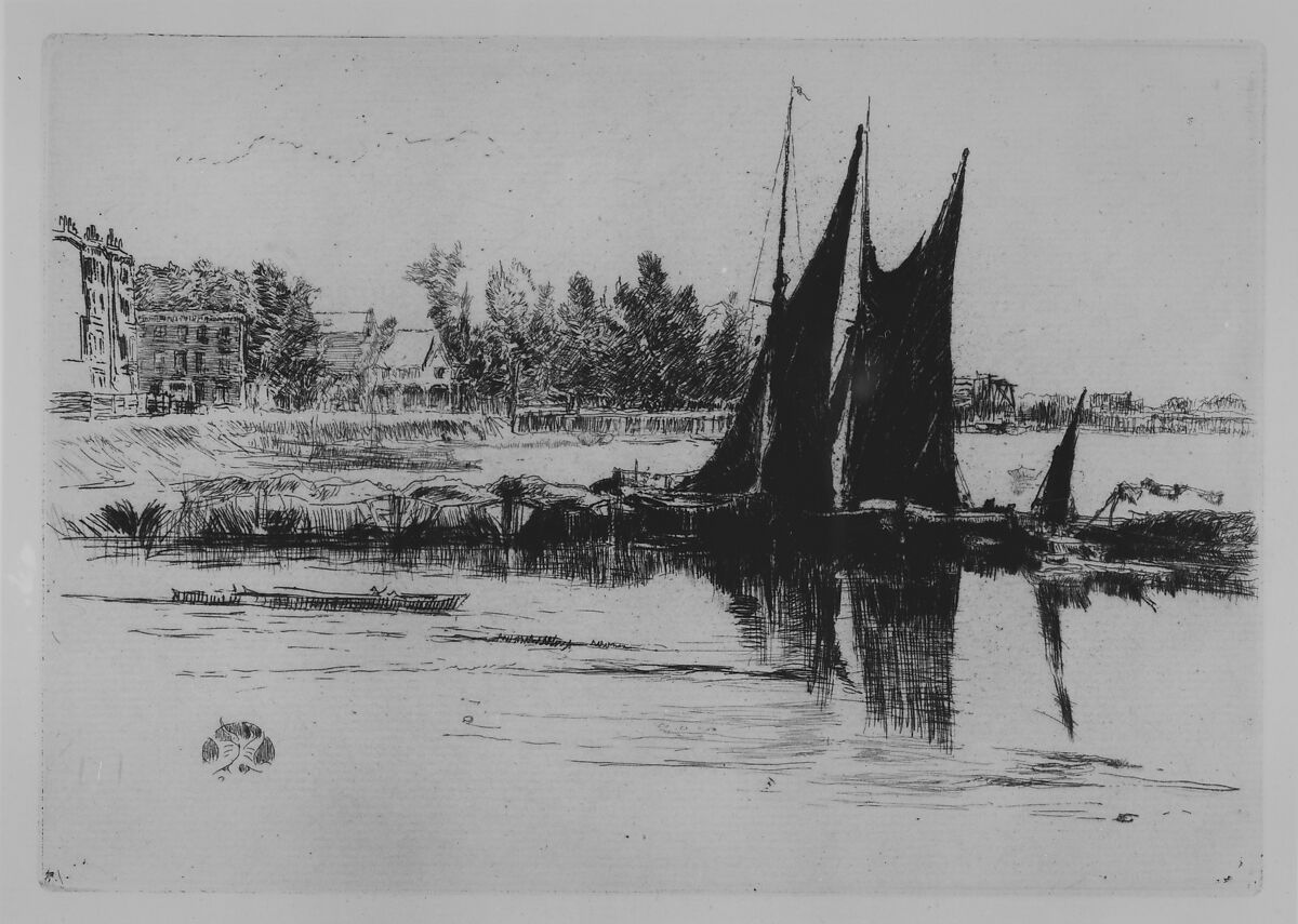 Hurlingham, James McNeill Whistler (American, Lowell, Massachusetts 1834–1903 London), Etching and drypoint, printed in black ink on ivory laid paper; fourth state of four (Glasgow)