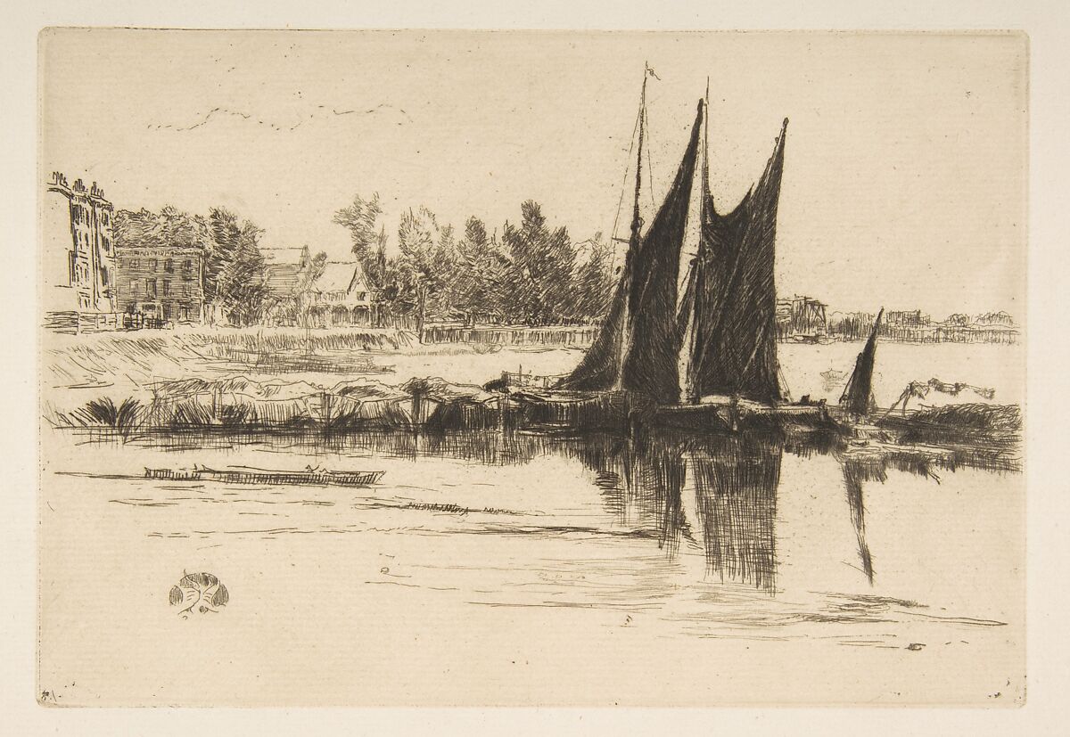 Hurlingham, James McNeill Whistler (American, Lowell, Massachusetts 1834–1903 London), Etching and drypoint, printed in black ink on ivory laid paper; fourth state of four (Glasgow) 