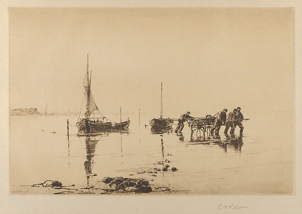 A Misty Morning, Charles Adams Platt (American, New York 1861–1933), Etching and drypoint; published state 