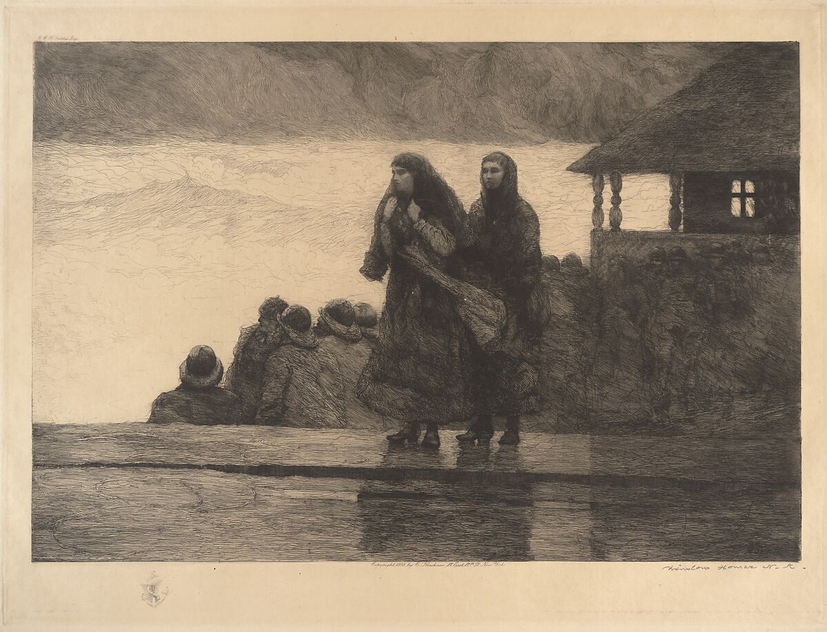 Perils of the Sea, Winslow Homer  American, Etching