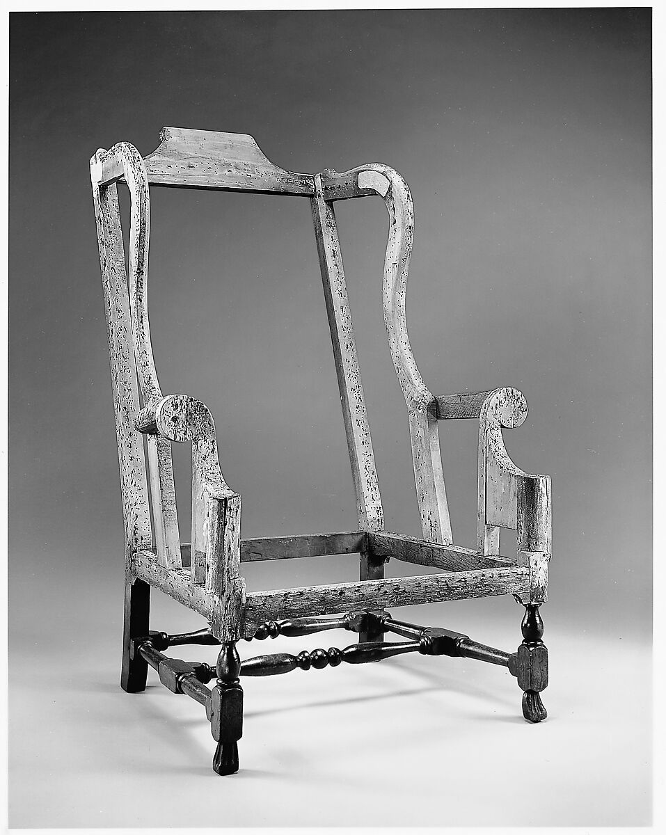 Easy chair, Soft maple, oak, black tupelo, American