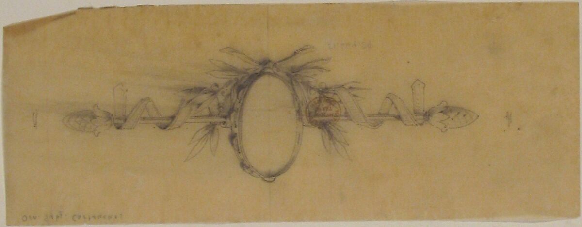 Design for Cartouche, Anonymous, French, 18th century, Graphite