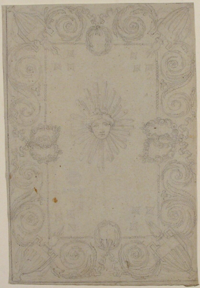 Design for Ceiling, Anonymous, French, 18th century, Graphite