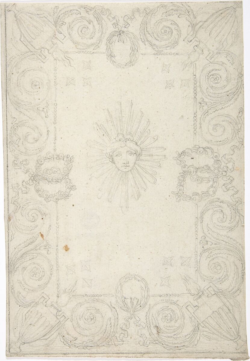 Design for Ceiling, Anonymous, French, 18th century, Graphite 