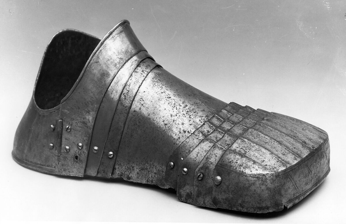 Toe Cap and Lames for a Right Foot Defense (Sabaton), Steel, German 