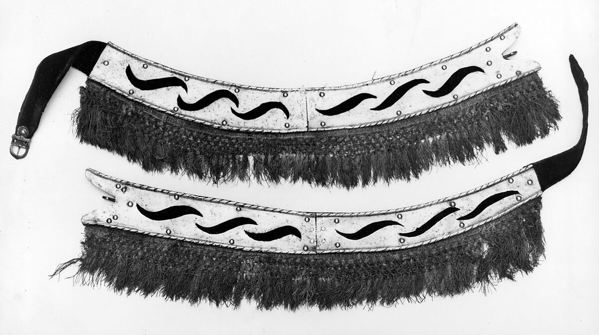 Elements of a Horse Armor, Steel, leather, textile, German